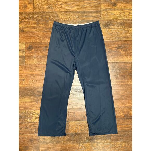 Vintage Clothing - Sheer Pajama Set - Dark Blue and White - Medium - Made In USA - Picture 9 of 13